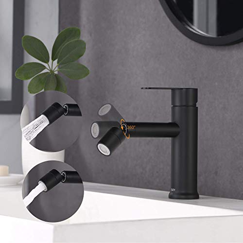 Amazing Force Bathroom Faucet Black & Red Bathroom Sink Faucet Single Hole Bathroom Faucet Single Handle - Sink Drain Not Included.. #TOP2