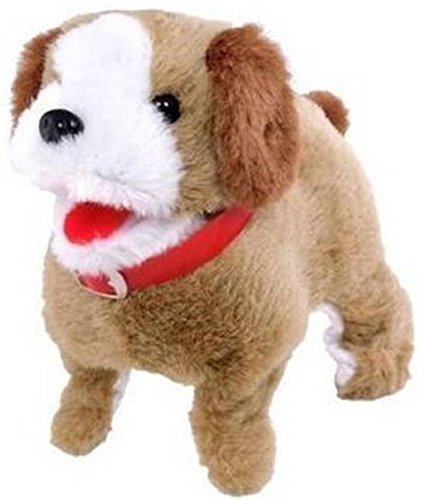 Toy Cave Cute Walking, Barking and Jumping Plastic Puppy Toy for Kids (Brown)