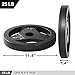 Day 1 Fitness Cast Iron Olympic 2-Inch Grip Plate for Barbell, 25 Pound Set of 2 Plates Iron Grip Plates for Weightlifting, Crossfit - 2” Weight Plate for Bodybuilding
