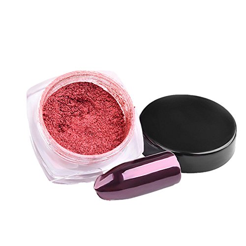 2g/ Box Nail Mirror Powder, Mosunx(TM) Sliver Nail Glitter Powder Shinning Makeup Nail Art DIY (Rose Gold C)
