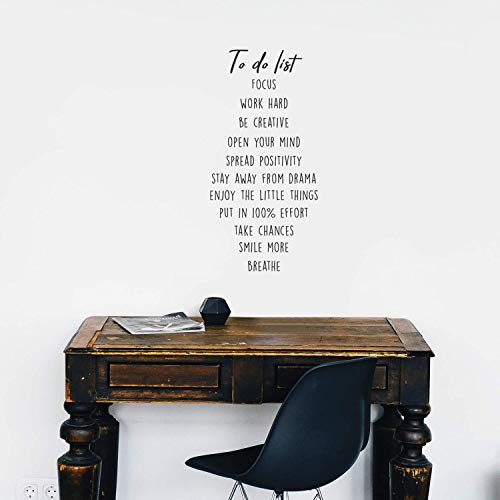 Vinilo Decorativo de Pared To Do List 30 in x 14.5 in