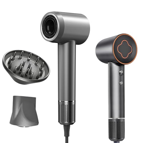 Hair Dryer, Ionic Hair Dryer Diffuser, 110,000 RPM Fast