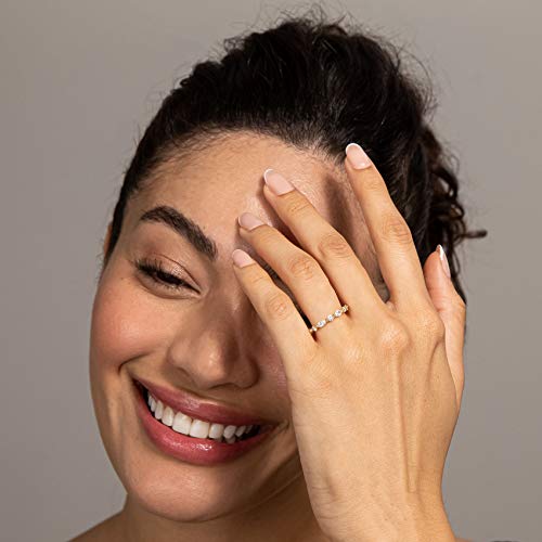 PAVOI 14K Gold Plated Marquise Stackable Ring