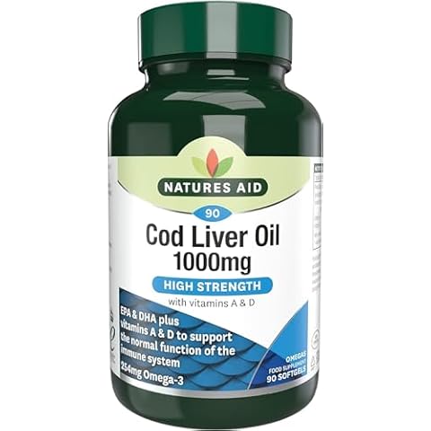Natures Aid High Strength Cod Liver Oil 1000mg Cover