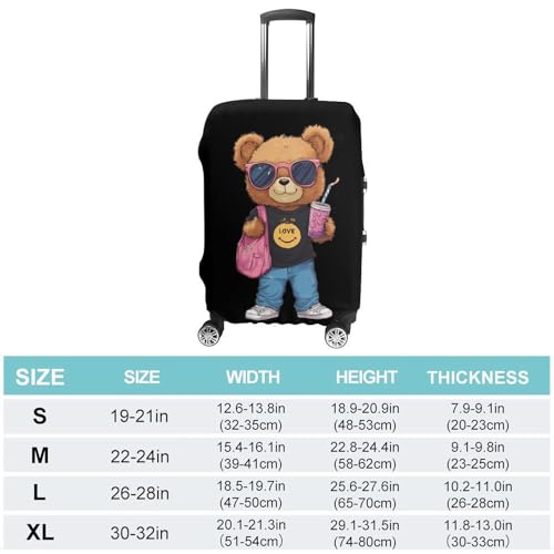 Fashion Bear Luggage Covers Suitcase Protector Case Fits 19-32 Inch M2