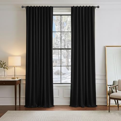 PONY DANCE Blackout Curtains 96 inch Long, Room Darkening Ceiling