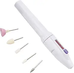 1 Conjunto Máquina Removedora De Cutícula Broca De Remoção De Unhas Retificadora De Pedicure Máquina De Polir Lixadeira De Unhas Branco Portátil Ferramentas De Manicure