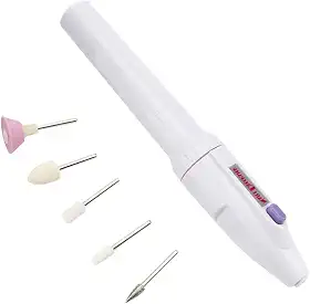 1 Conjunto Máquina Removedora De Cutícula Broca De Remoção De Unhas Retificadora De Pedicure Máquina De Polir Lixadeira De Unhas Branco Portátil Ferramentas De Manicure
