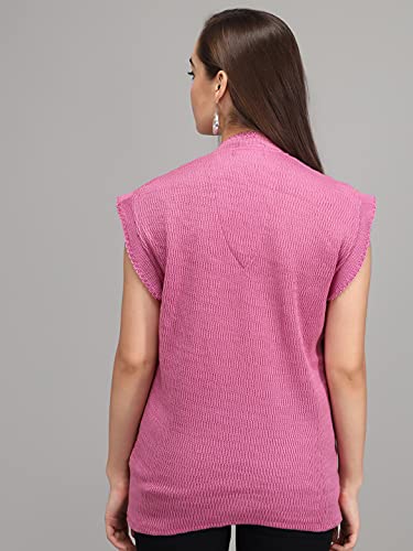 Image of eKools Women's Winterwear Woolen Sleeveless Sweaters (with Side Pockets)