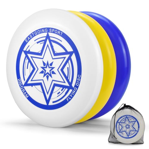 Eastgoing 3 Pcs Beach Outdoor Flying Disc – 210 Gram, 11 Inch Heavy Weight Flying Disc, Designed for Extreme Wind Resistance – Loads of Colors Available