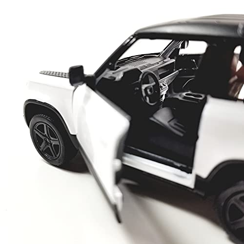 Kinsmart Land Rover Defender 90 Eggshell White 136 Scale Diecast Suv,Small #TOP3