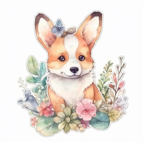 Image of Yoonek Graphics Welsh Corgi Welsh Corgi Dog Vinyl Decal Sticker for Car, Laptop, Tumbler, More. #009902-8