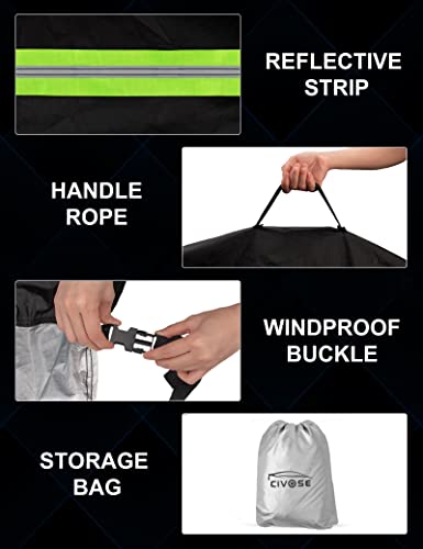 Motorcycle Cover Fit Up To 96.5'' Motorcycle Cover Waterproof Outdoor Motorcycle Cover Harley Davidson Universal Heavy Duty 300D Oxford Motorcycle Cover Harley Davidson Uv Waterproof Motorcycle Cover #TOP5