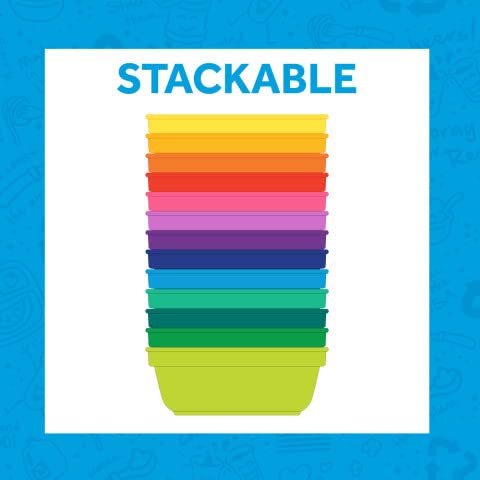 Re Play Made In Usa 4 Pack 12 Oz. Bowls - Made From Eco Friendly Heavyweight Recycled Milk Jugs - Virtually Indestructible - Bpa Free - Microwave & Dishwasher Safe - Eco - Without Lid #TOP4