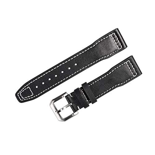 Bracelet de montre en cuir souple 20mm 21mm noir marron pour homme