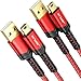 JSAUX Mini USB Cable[2-Pack 3.3ft+6.6ft] USB 2.0 Type A to Mini B Cable Male Charging Cord Compatible with GoPro Hero 3+, PS3 Controller, MP3 Players, Dash Cam, Digital Camera, GPS Receiver, PDAs etc