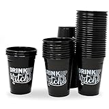4E's Novelty Drink Up Witches Plastic Cups for Halloween 50 Pack 16 oz Disposable Halloween Plastic Cups Bulk for Hot & Cold Drinks, Witch Party Supplies