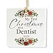 My First Christmas as a Dentist 2023 Ornament - Square Shape - Gifts for Merry Xmas Dental School Clinic National Dentist Day Dentistry Student Party, 3x3 Inches, Ceramic