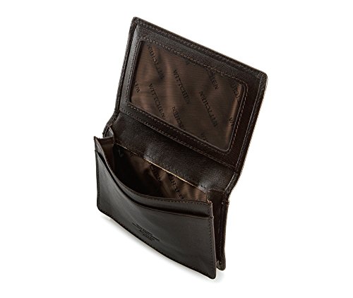 WITTCHEN Skórzane etui | 3 kieszenie, w tym 1 przezroczysta | wykonane z wysokiej jakości materiałów | elegancki i klasyczny | Brązowy | 11,5x7,5 cm
