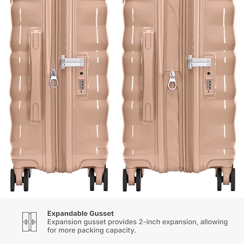 Traveler's Choice Edinburgh II Hardside Spinner Luggage, TSA Lock, Sand, 21" Carry-on by Traveler's Choice - Image 4
