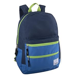 Trail maker Multi Pocket Multicolor Backpack with Adjustable Padded Straps