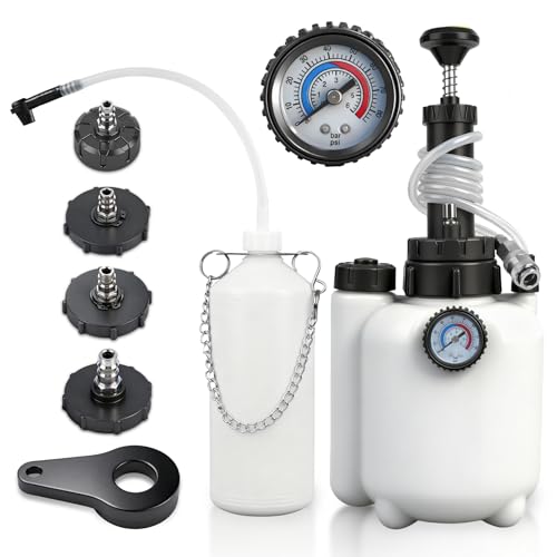 Beefire 3L Brake Bleeder Kit with Pressure Gauge, 1L Waste Bottle...