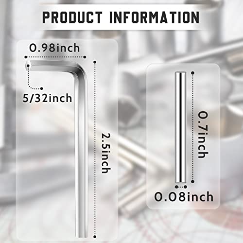 Spring Hinge Tension Pin Replacement Kit Includes 12 Stainless Steel Shelf Pins And 2 Pieces Hex Wrenches, Metal Dowel Pegs Shelf Support Pins Kit For Self Closing Door Hinges Garage Door Closer Hinge #TOP1