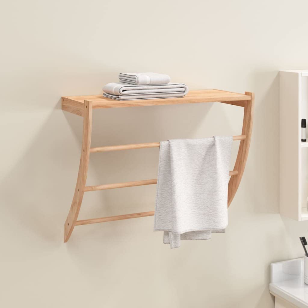 vidaXL Porte-Serviette 60x25,5x49 cm Bois Massif de Noyer