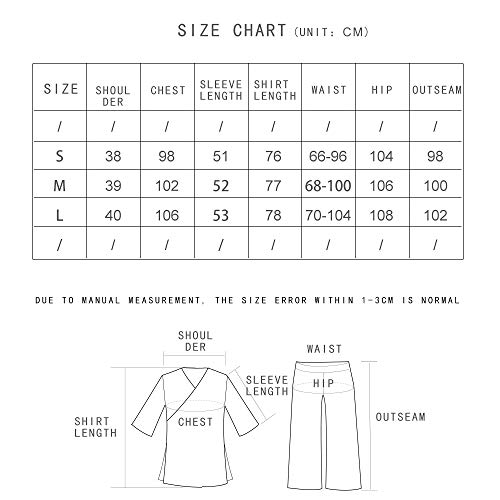 Ksua Women's Buddhist Outfit Zen Meditation Clothing Set Chinese Kung Fu Clothing Cotton Martial Arts Tai Chi Suit, Beige Us L/Tag Xl #TOP4