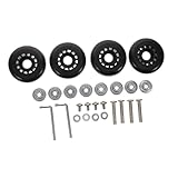 Zerodeko 4 piezas Ruedas de Repuesto para Maletas de Ruedas Giratorias para Equipaje Accesorios Duraderos para Reparación Maleta Trolley