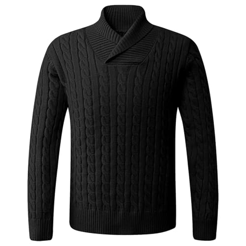 Men Fashion Knit Pullovers Solid Turn Down Collar Casual Knitted Sweater Slim Tops3