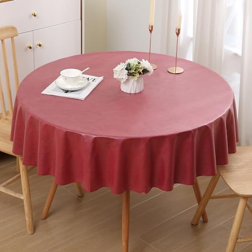 Smiry Square Table Cloth Wipe Clean 140x140 cm Fabric Tablecloth Waterproof Linen Wipeable Polyester for 4 Seater Dining Table Cover for Kitchen Indoor Outdoor, White