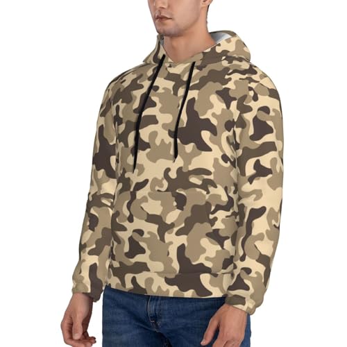 Hoodies For Men - Black White Camouflage Print Long Sleeve Casual Men'S Hoodies & Sweatshirts Pullover With Pocket3