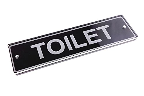Origin Designed - Plaque de porte de toilette en acrylique, plastique, enseigne pour WC, petit coin