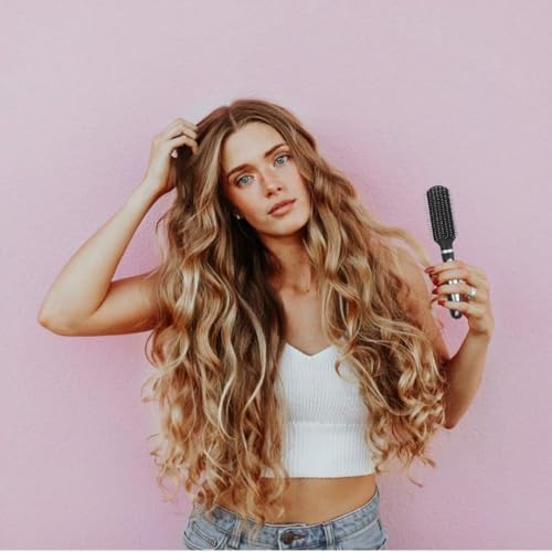 AKH® Vented Hair Brush for Blow Drying | Professional Vent Brush & Detangling Vent Brush with Ball‑Tipped Bristles | Fast Dry Hair Brush with Ergonomic Handle | Ideal for Wet or Dry Hair - Image 6