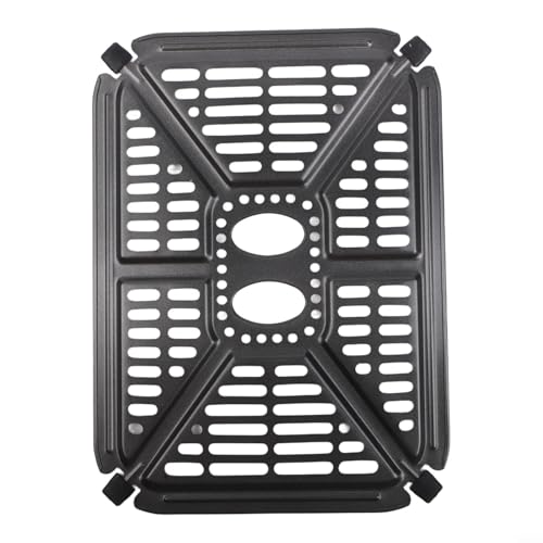 Sartén de acero inoxidable con asa, separador de aceite para cocinar saludable, barbacoa, carne, verduras, apto para lavavajillas, accesorio de cocina de 23,5 x 17 cm (2 unidades)