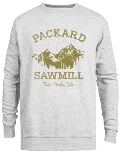 Pull Twin Peaks Packard Sawmill gris pour homme et femme au style vintage