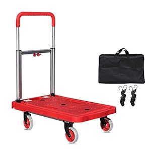 Mnssrn Faltbarer Rollwagen Rot