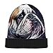 QGBYMX Bulldog Galaxy Closeup Winter Beanie for Men Women – Fashion Design, Unisex Soft Warm Knit Hat Ski Stocking Cuffed Cap Multi
