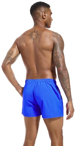 Generic Men's Swim Trunk Quick Dry Solid 3"" in Inseam Swimwear Bathing Suit with Mesh Lining Beach Shorts3