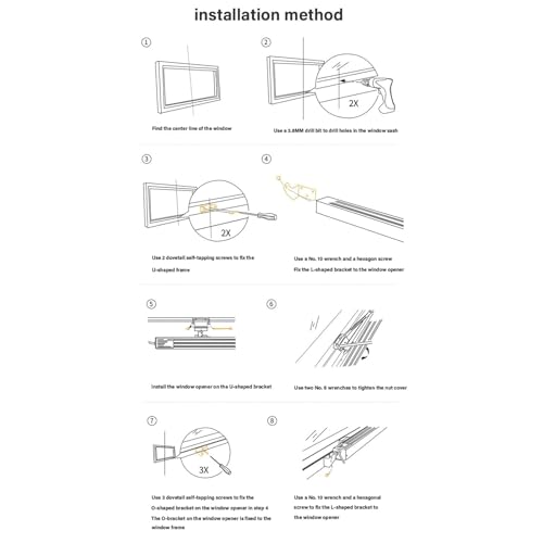 Abridor de ventana inteligente con potente empuje de 88 libras y sensor de lluvia 7