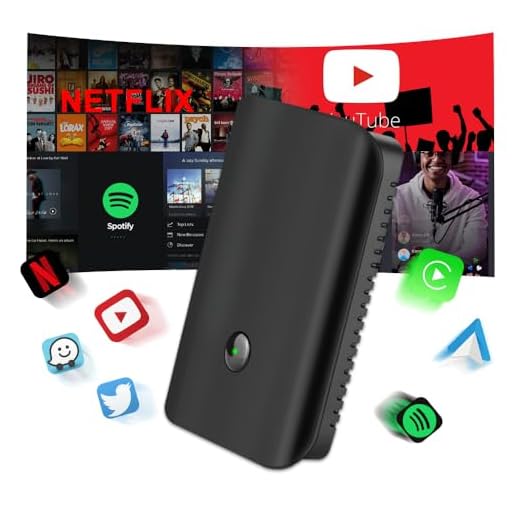 JMANCE Wireless Carplay Magic Box Streaming Device for Original Car with Wired CarPlay and with Touch Screen, Octa Core Android 10 Multimedia Video Adapter AI Box Carplay Dongle Build in GPS 4GB+64GB