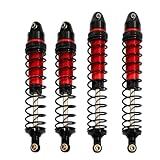 MANGRY Amortiguador delantero y trasero de 4 Uds for 1/10 Arrma Senton Granite Typhon Big Rock RC piezas de mejora de coche (Color : Red 1set)