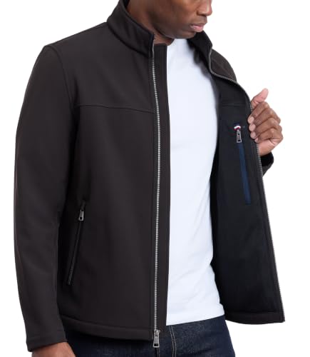 Tommy Hilfiger Herren Active Softshell Windbreaker Jacke, schwarz, XL – Ansicht 2