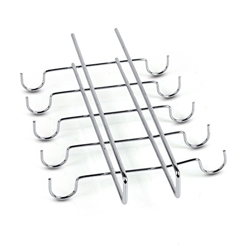 GOPLUS 39 Bottiglie E 12 Bicchieri Portabottiglie Da Parete, Con 6 File Di Bicchieri Portabottiglie Salvaspazio Per Cucina Soggiorno Sala Da Pranzo Struttura In Metallo Stile Industriale 77530674 - 2