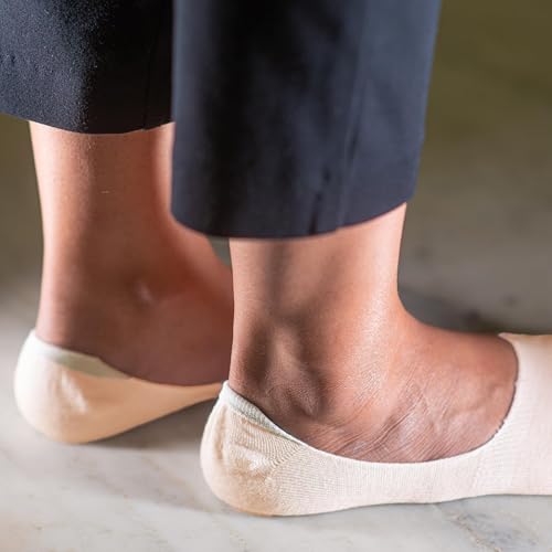 Image of HEELIUM Bamboo No Show Socks for Women | Odour Free & Breathable | 3X Softer than Cotton Socks | Low Cut Socks | Size (UK 3-7)