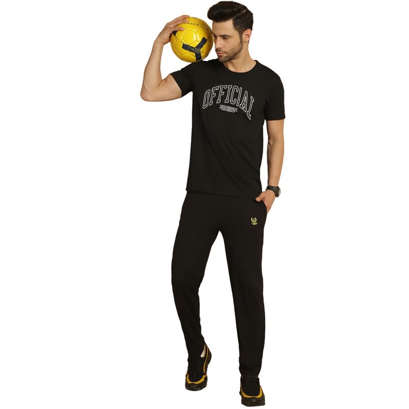 Image of VIMAL JONNEY White Cotton Printed CO-ORD Set Tracksuit for Men-T PRT 23 WHT D10 WHT. 02-P