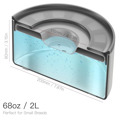 Image of 2L No Spill Water Bowl for Dogs, Double-Wall Stainless Steel with Splash-Proof Paws Lid and Floating Disk, Non-Slip Base, Easy to Clean Slow Water Feeder for Small Medium Dogs