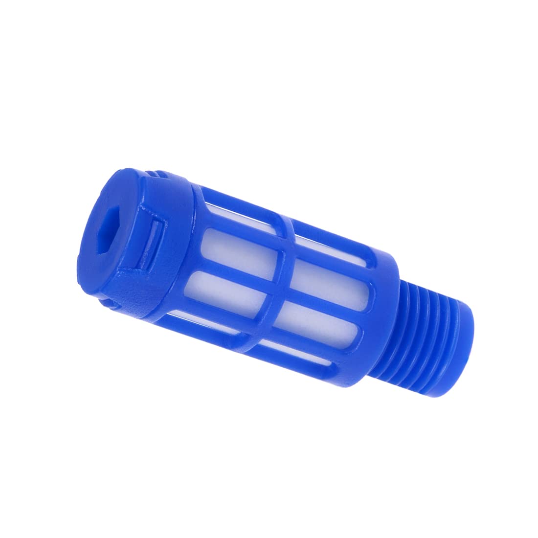 5 Piezas Silenciador Neumático De Plástico 1/4 PT Azul - Para Reducir Ruido En Líneas De Aire Comprimido