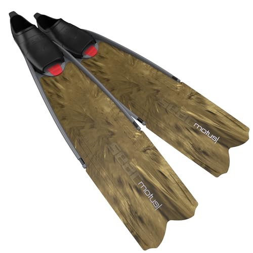 Seac Motus Langen Flossen Fußteil, Ideal für Tauchen und Apnöetauchen, camo braun, 39/40